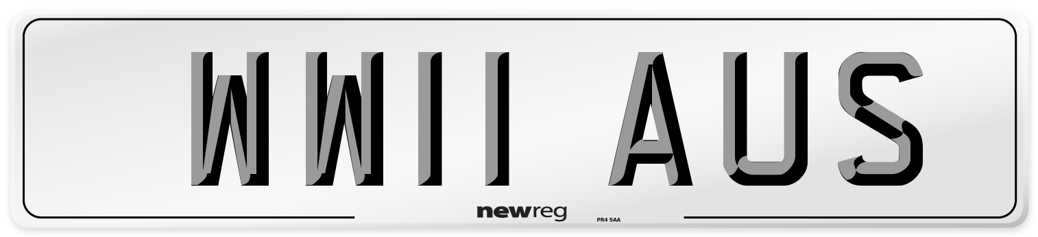 WW11 AUS Number Plate from New Reg
